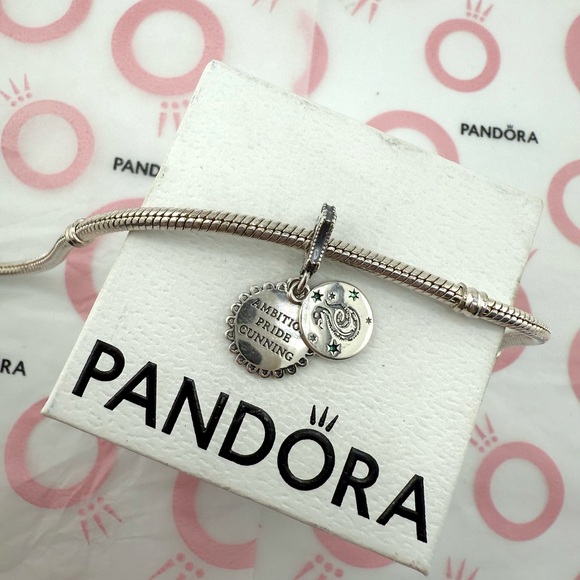 🌺Pandora Harry Potter Slytherin Dangle Charm - Picture 1 of 3